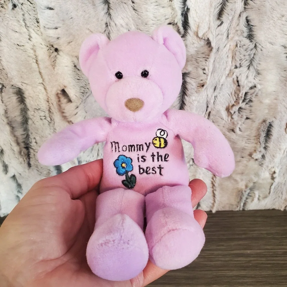 Vtg Russ Berrie Skribbles Message Bear MOMMY IS THE BEST 8